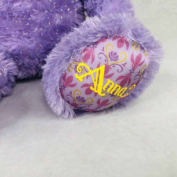 Build A Bear Frozen Princess Anna Purple Sparkle Disney Plush Toy Stuffed Animal - Picture 4 of 11